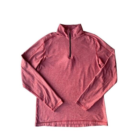 Lululemon Surge Warm 1/2 Zip In Silver Heathered Prep Red - Picture 8 of 13